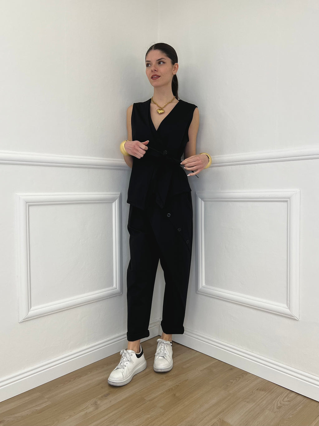 Gilet Fiocco Punto Milano 42144 Nero