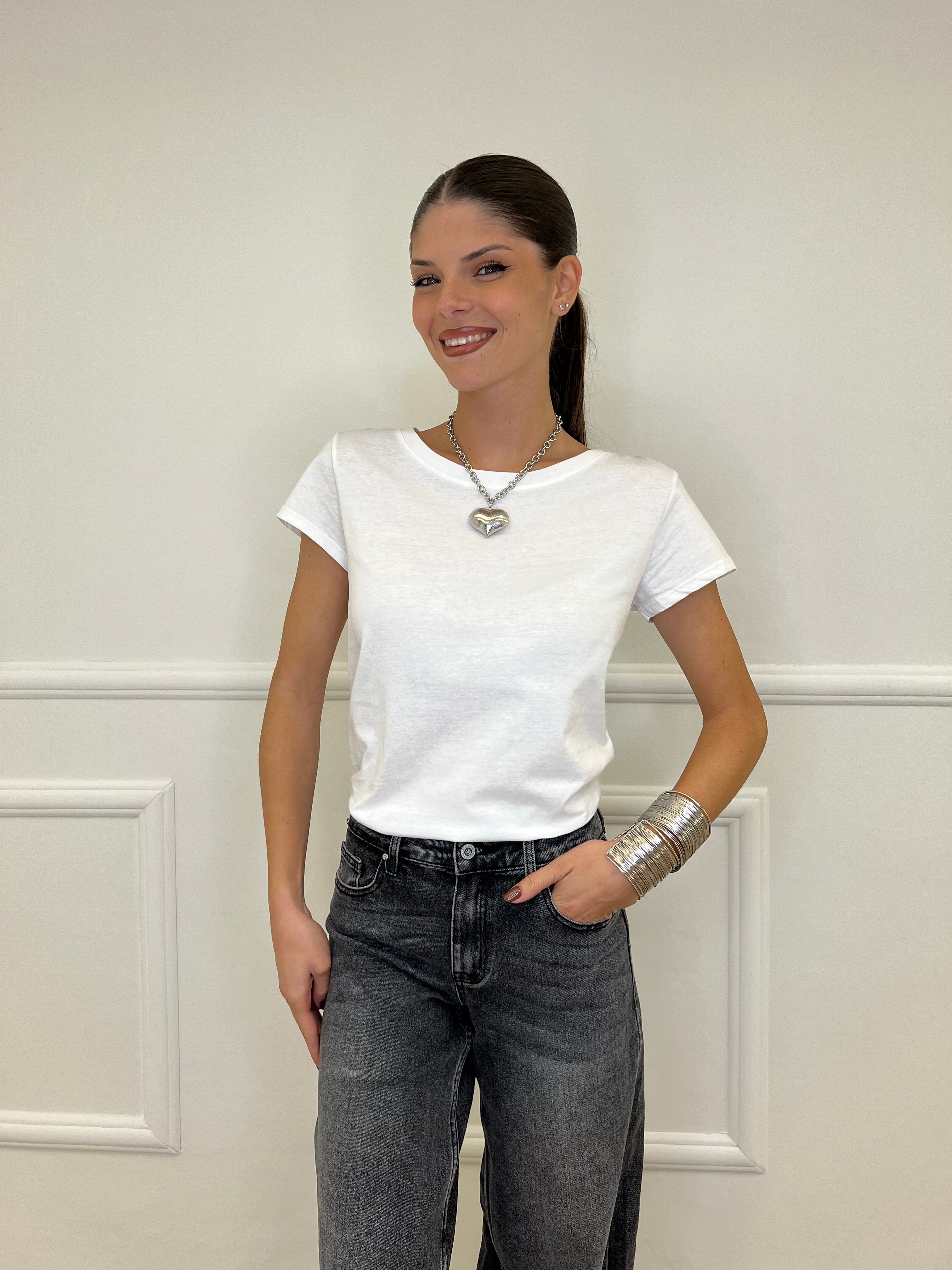 T-shirt Basic V0550 Bianco