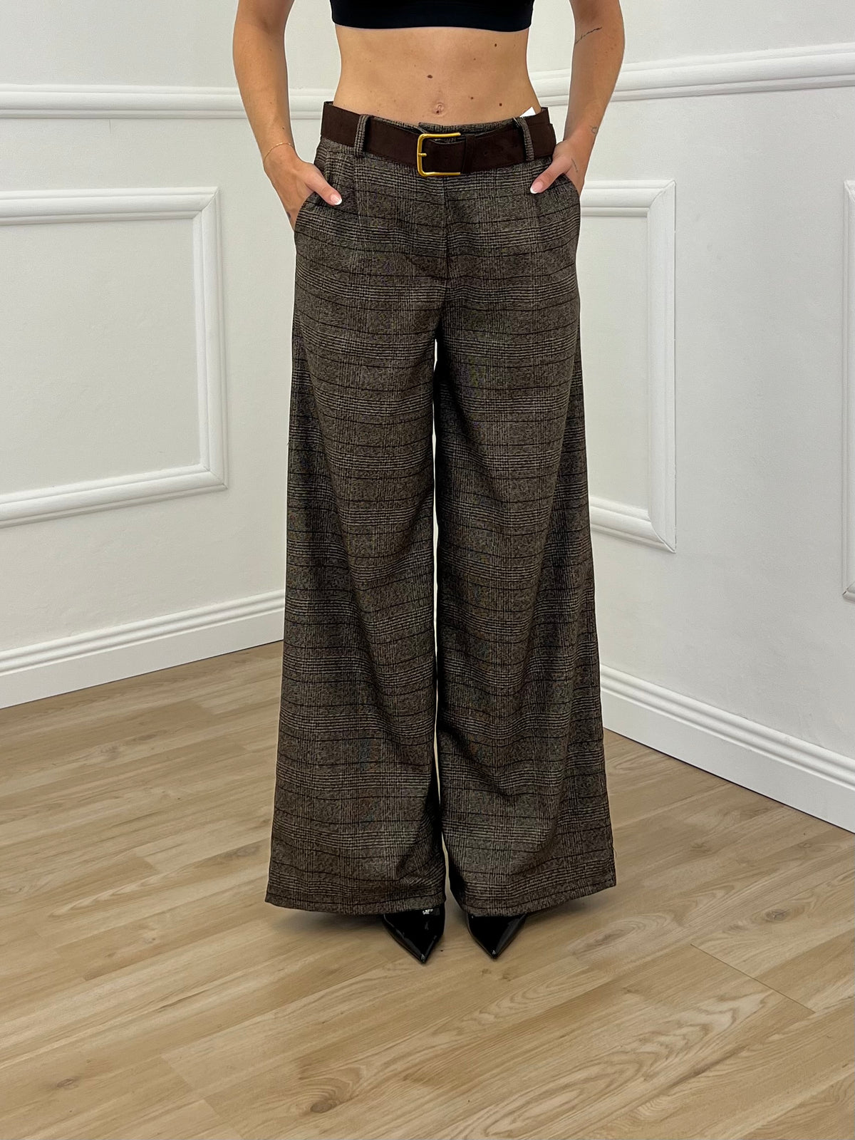 Pantalone Principe Di Galles 4270 Marrone