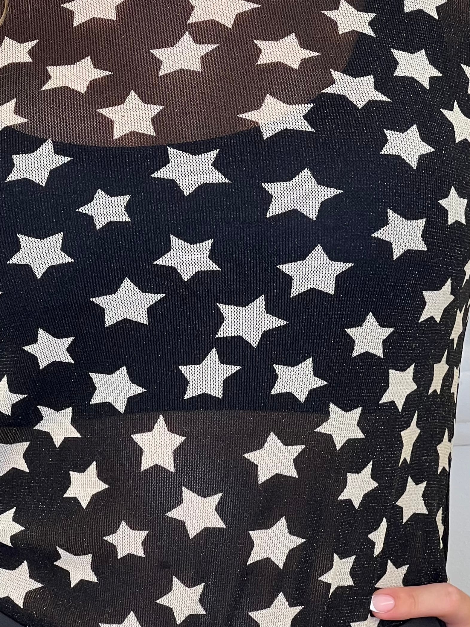 Maglia Stelle Con Lurex X78 Nero