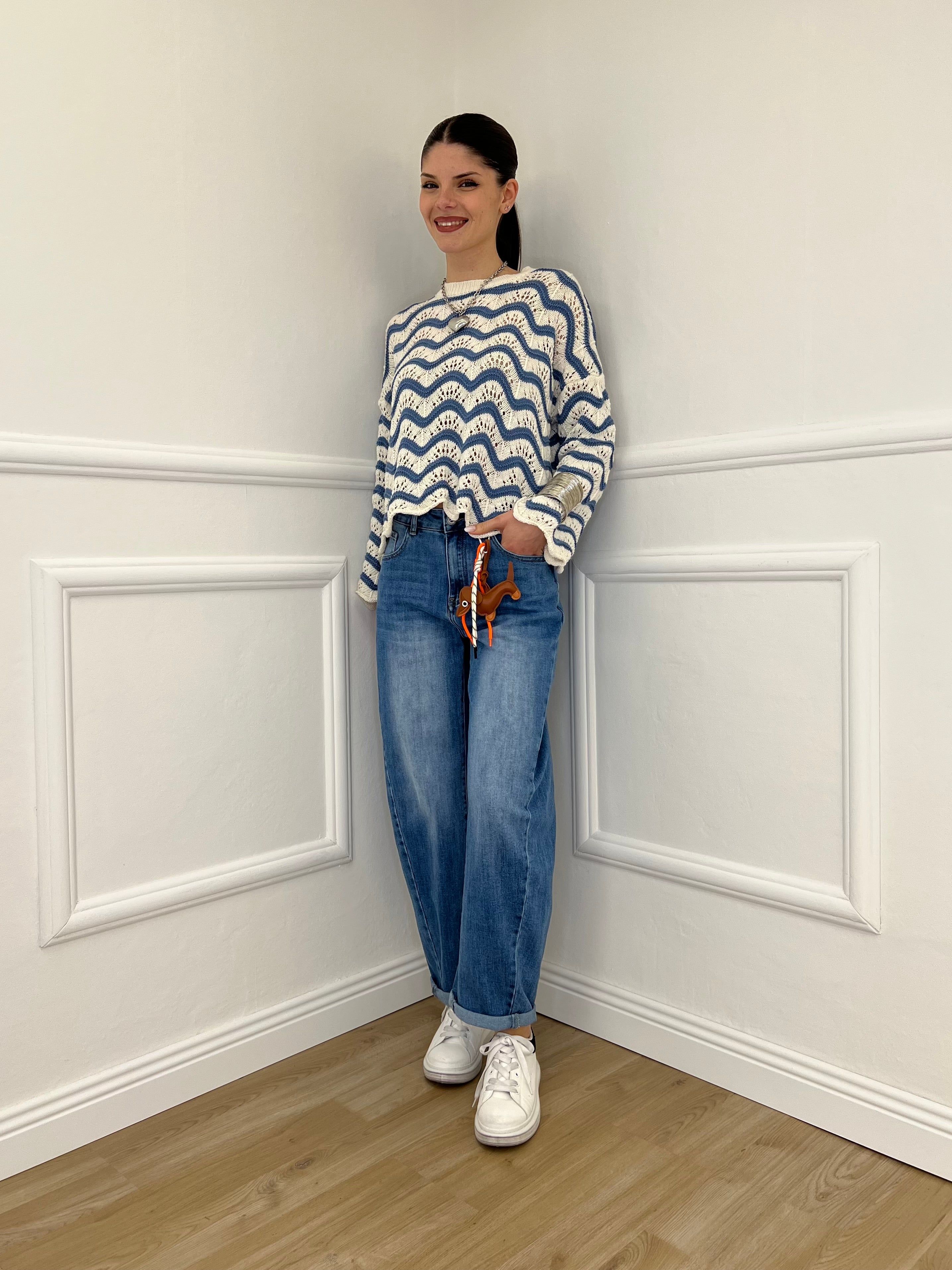 Jeans Balloon Slim 9319 Azzurro