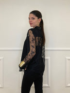 Twin Set Camicia in Pizzo e Top Y7097 Nero