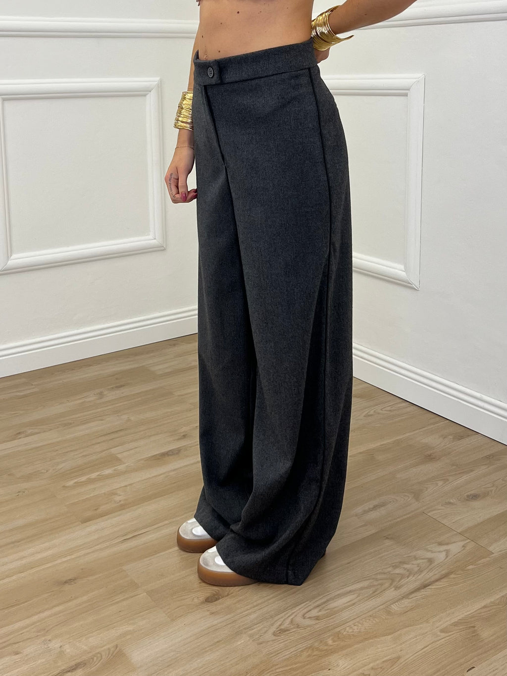 Pantalone Palazzo Spacco 1454 Grigio