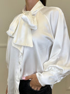 Camicia Satin Fiocco 4218 Bianco - Bazar Abbigliamento