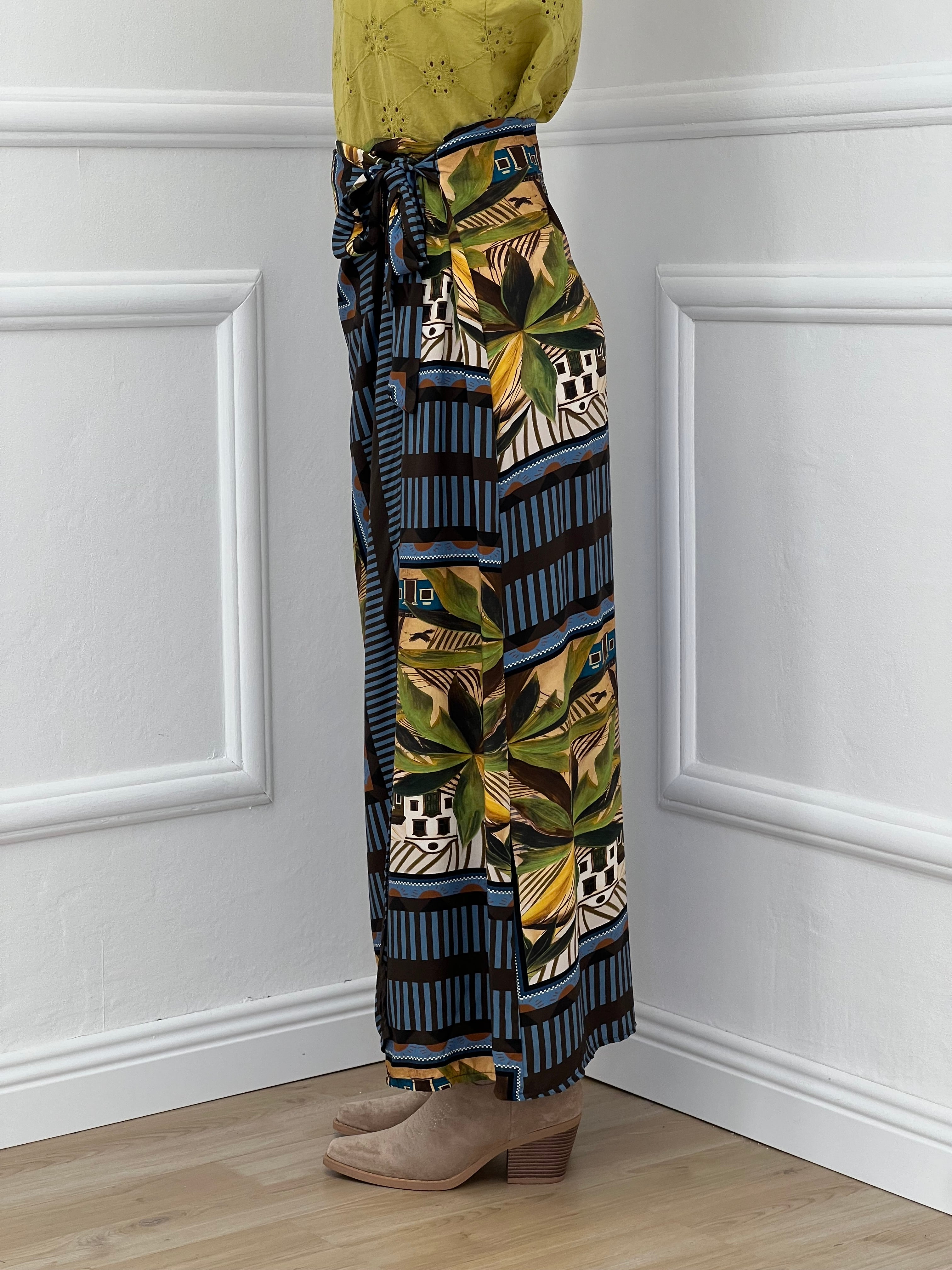 Gonna Pareo Palme 26272 Azzurro