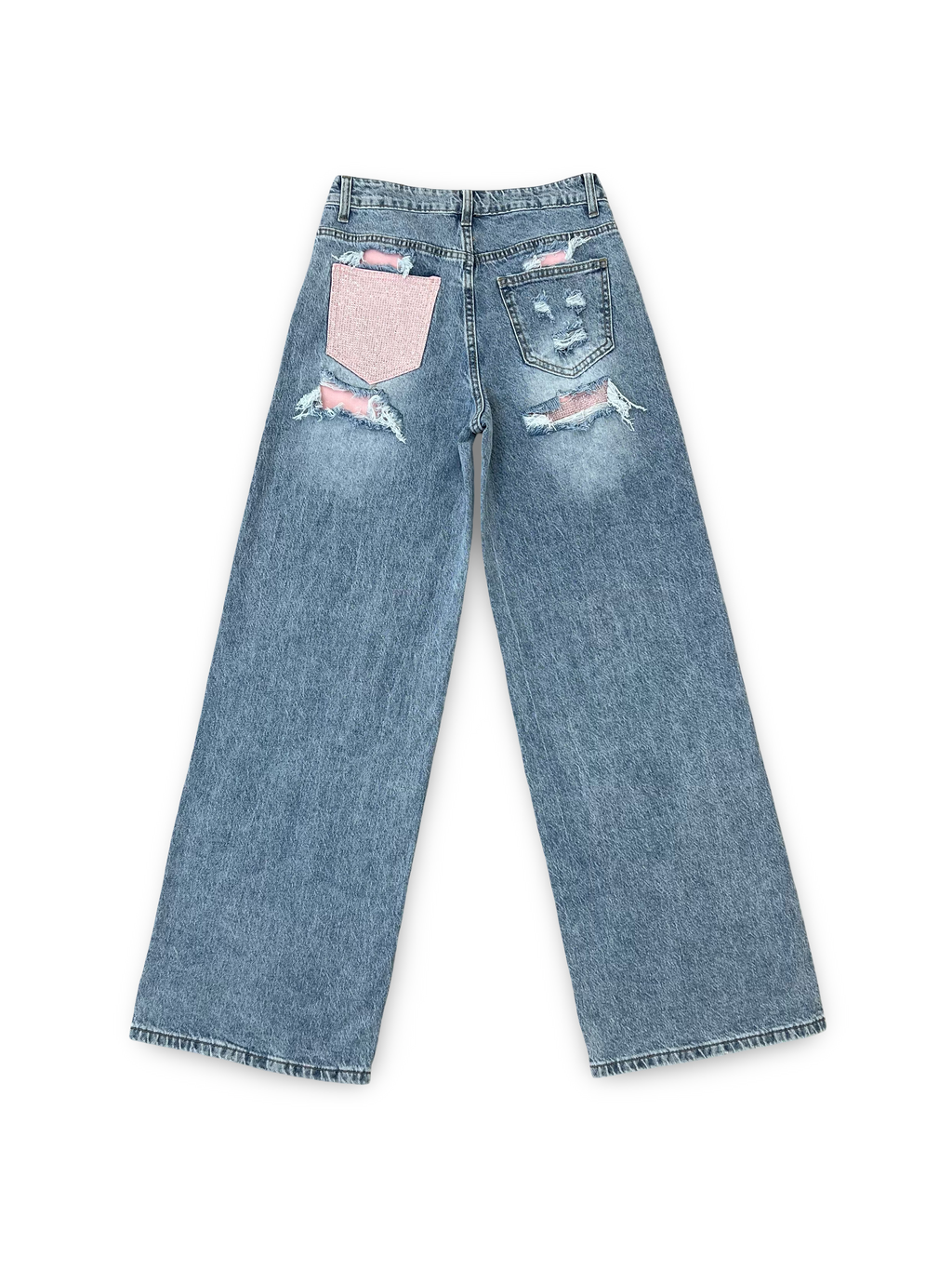 Jeans Con Tasca Strass 1960 Rosa