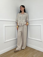 Pantalone Palazzo Lino I586 Beige