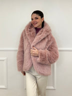 Pelliccia Cappuccio 9422 Rosa