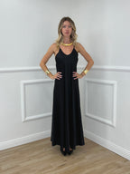 Vestito Satinato 1072 Nero