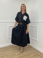 Camicia Tasca Paillettes 672-150 Nero