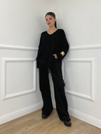 Maglia Asimmetrica Pizzo 25743 Nero