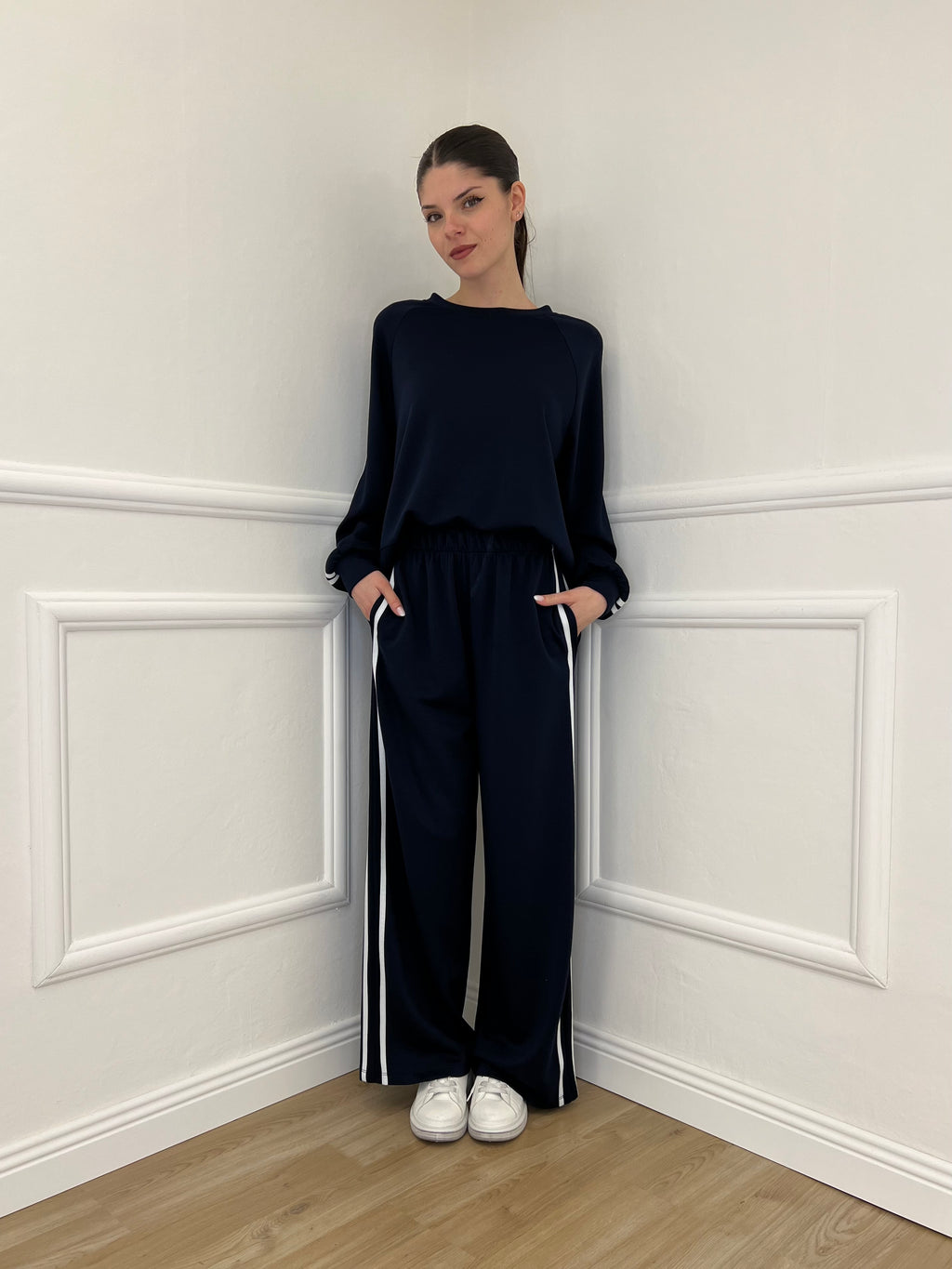 Tuta Bande Girocollo 88426 Blu