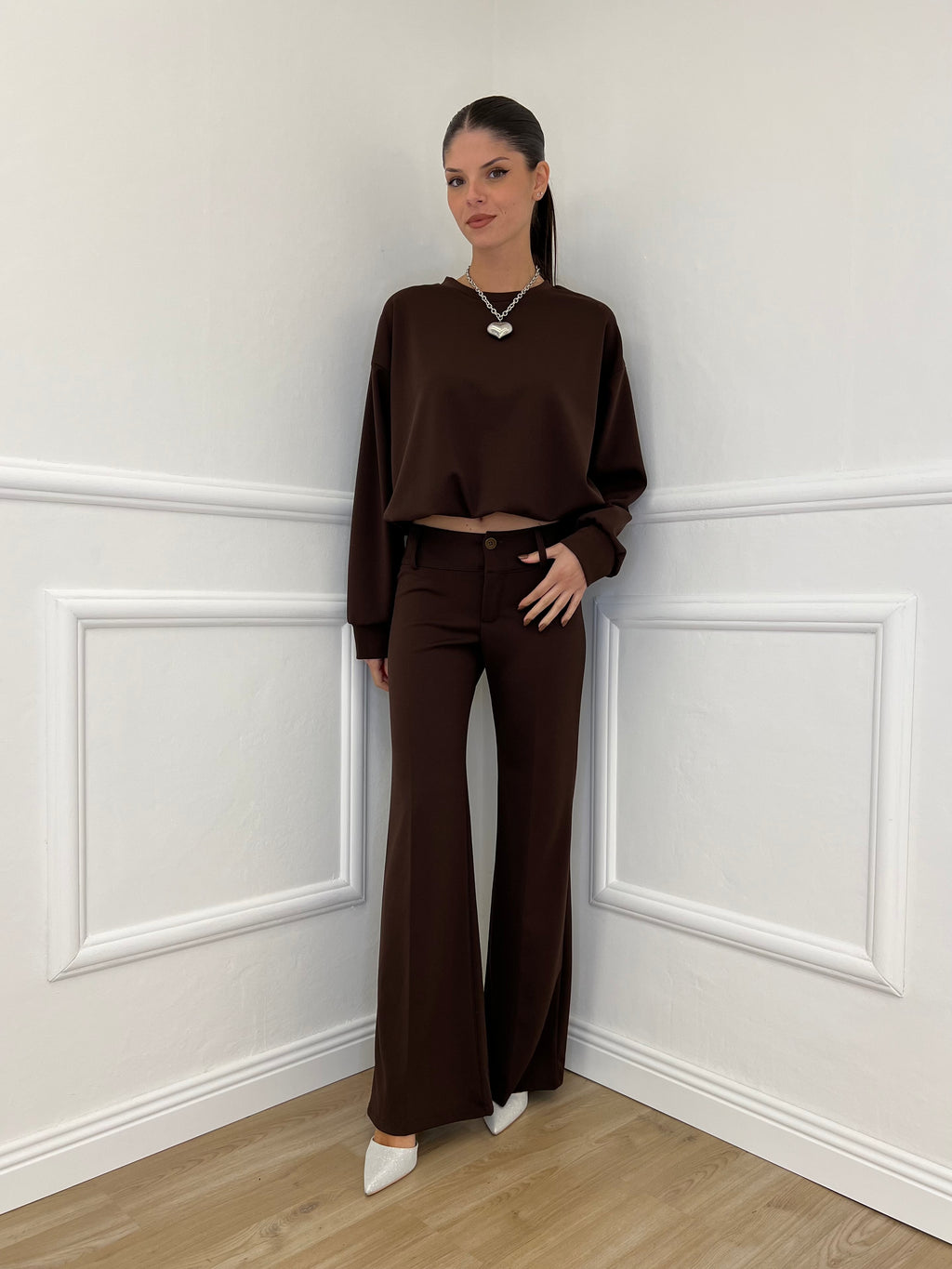 Felpa Crop 83625 Moro