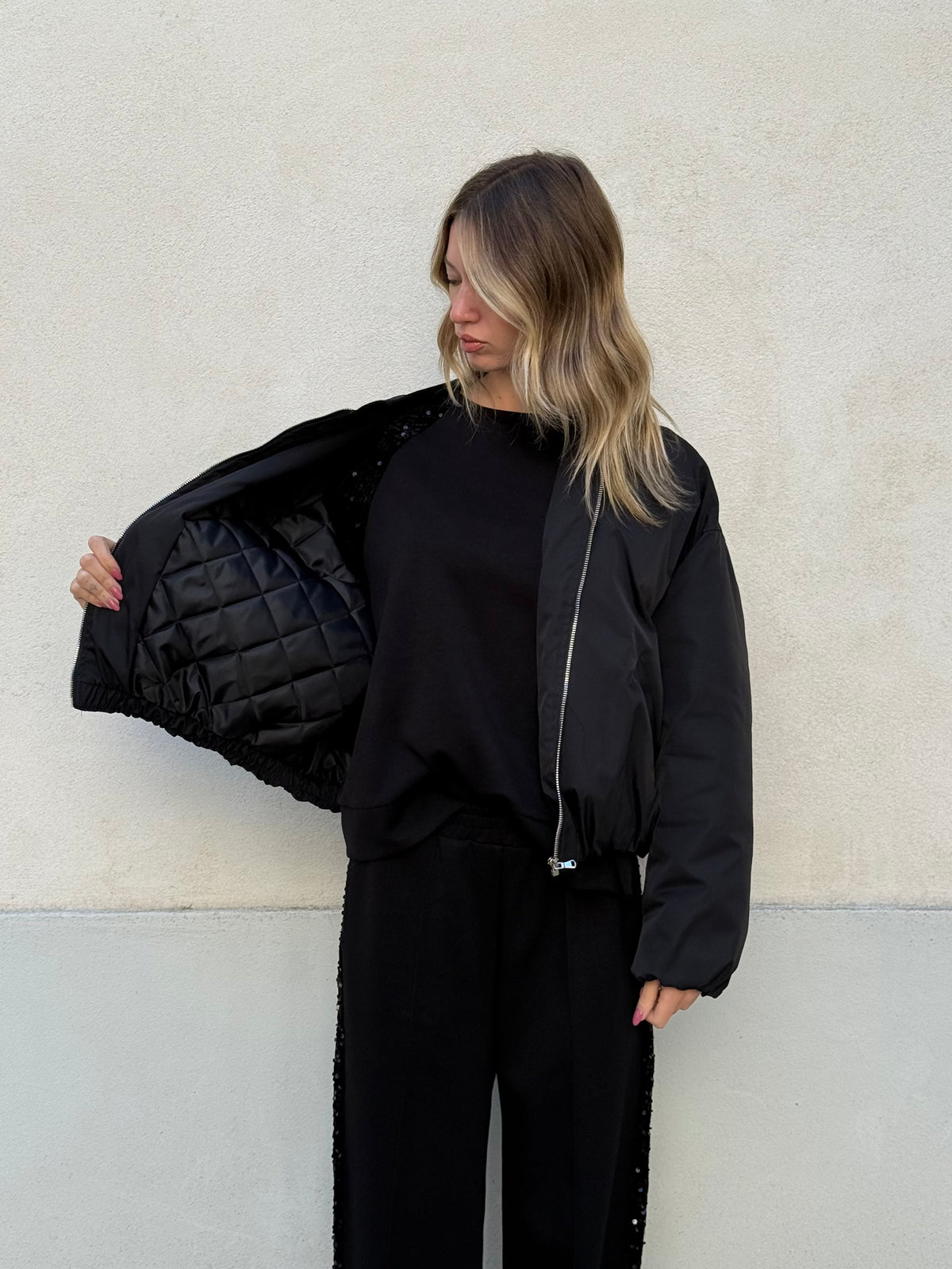 Bomber Interno Trapuntato 6313 Nero