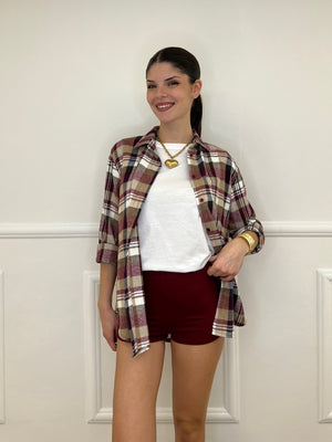 Camicia Nova Check A35-1 Burgundy