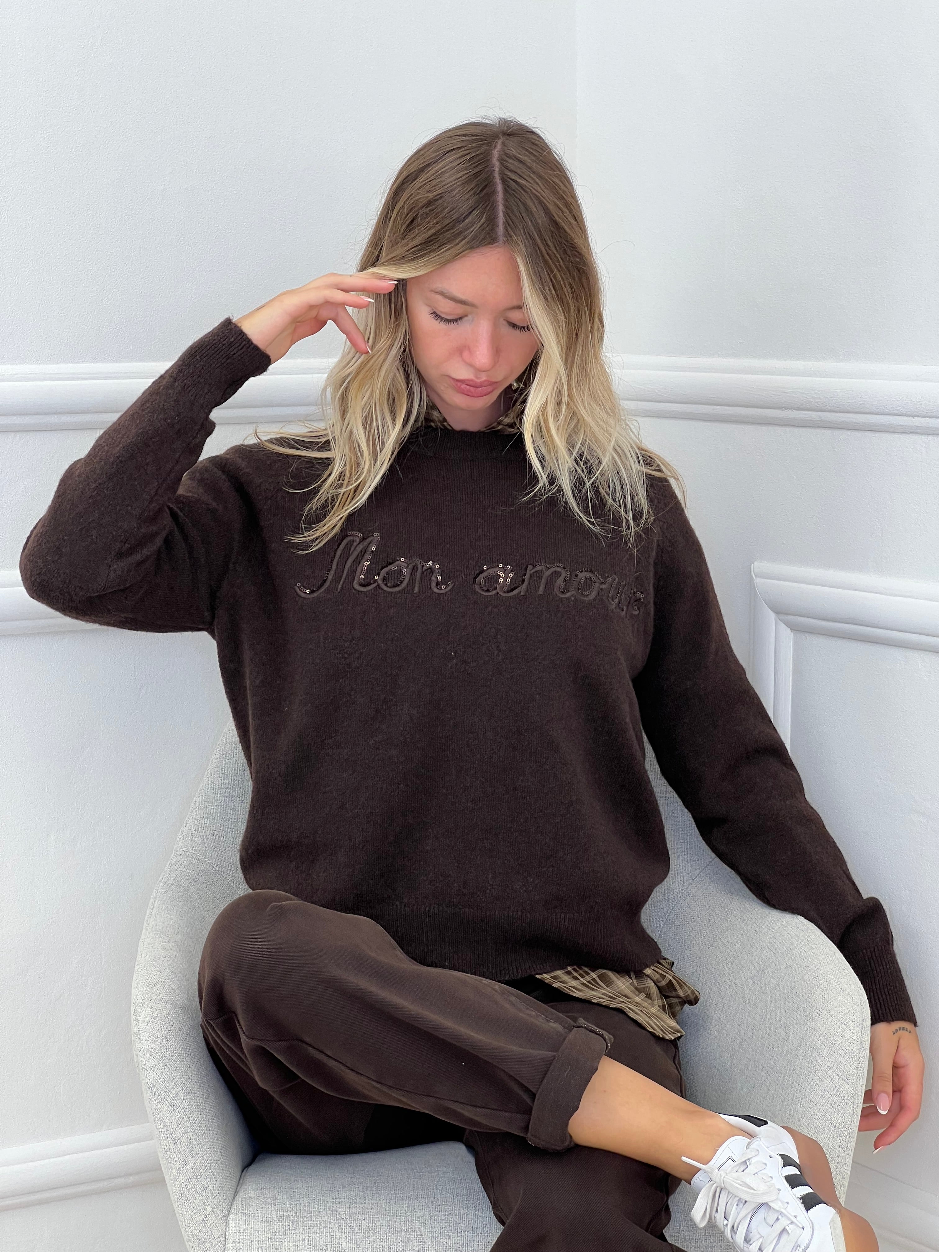 Pullover Mon Amour NZ5583 Moro