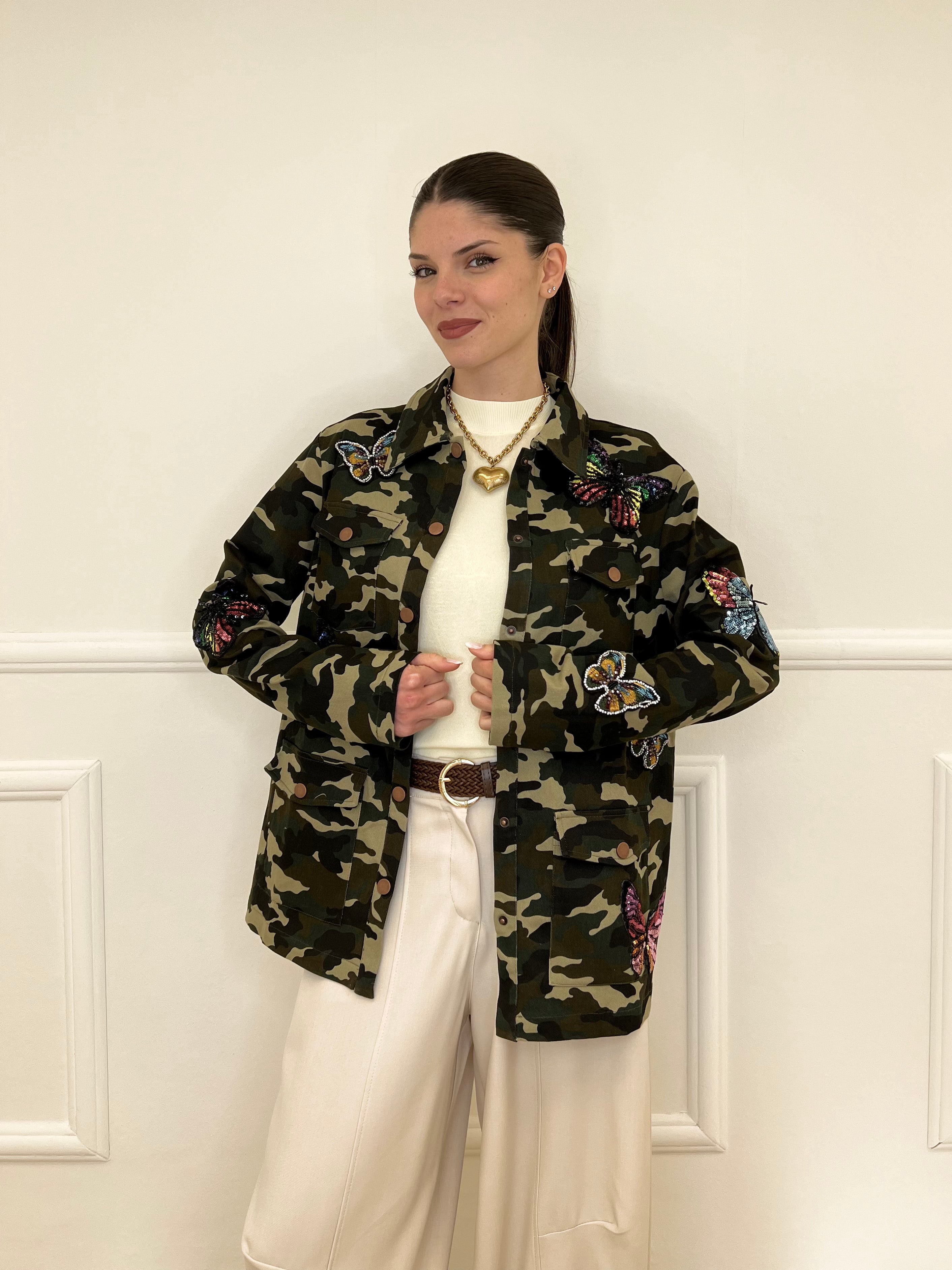 Giacca Camouflage Farfalle AL0083