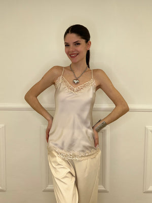 Top In Satin Con Pizzo 18673 Nude