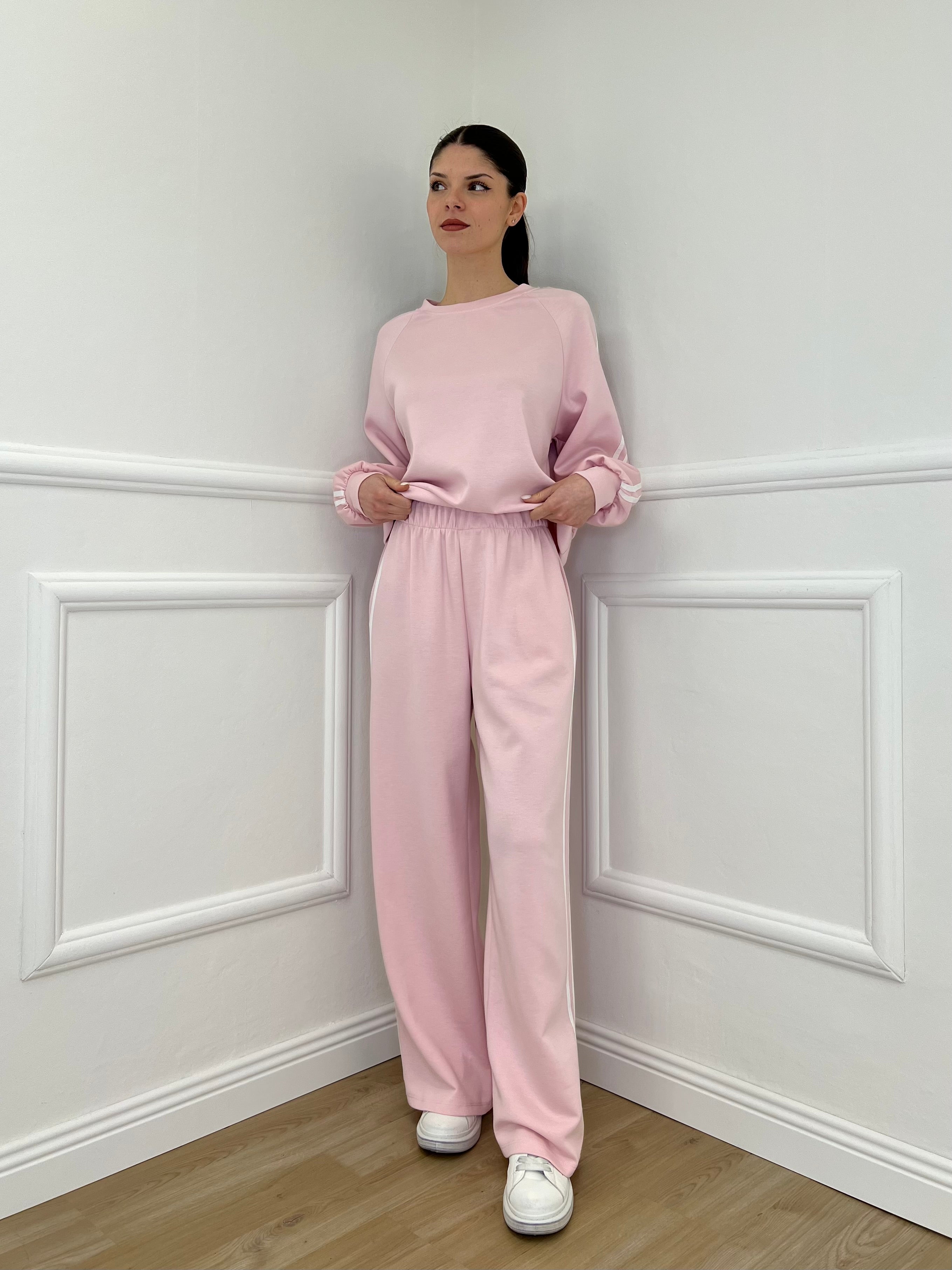 Tuta Bande Girocollo 88426 Rosa