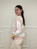 Maglia a Righe 25054 Rosa