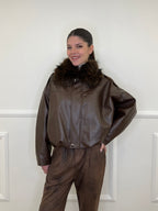 Bomber Collo Pelliccia 19279 Moro