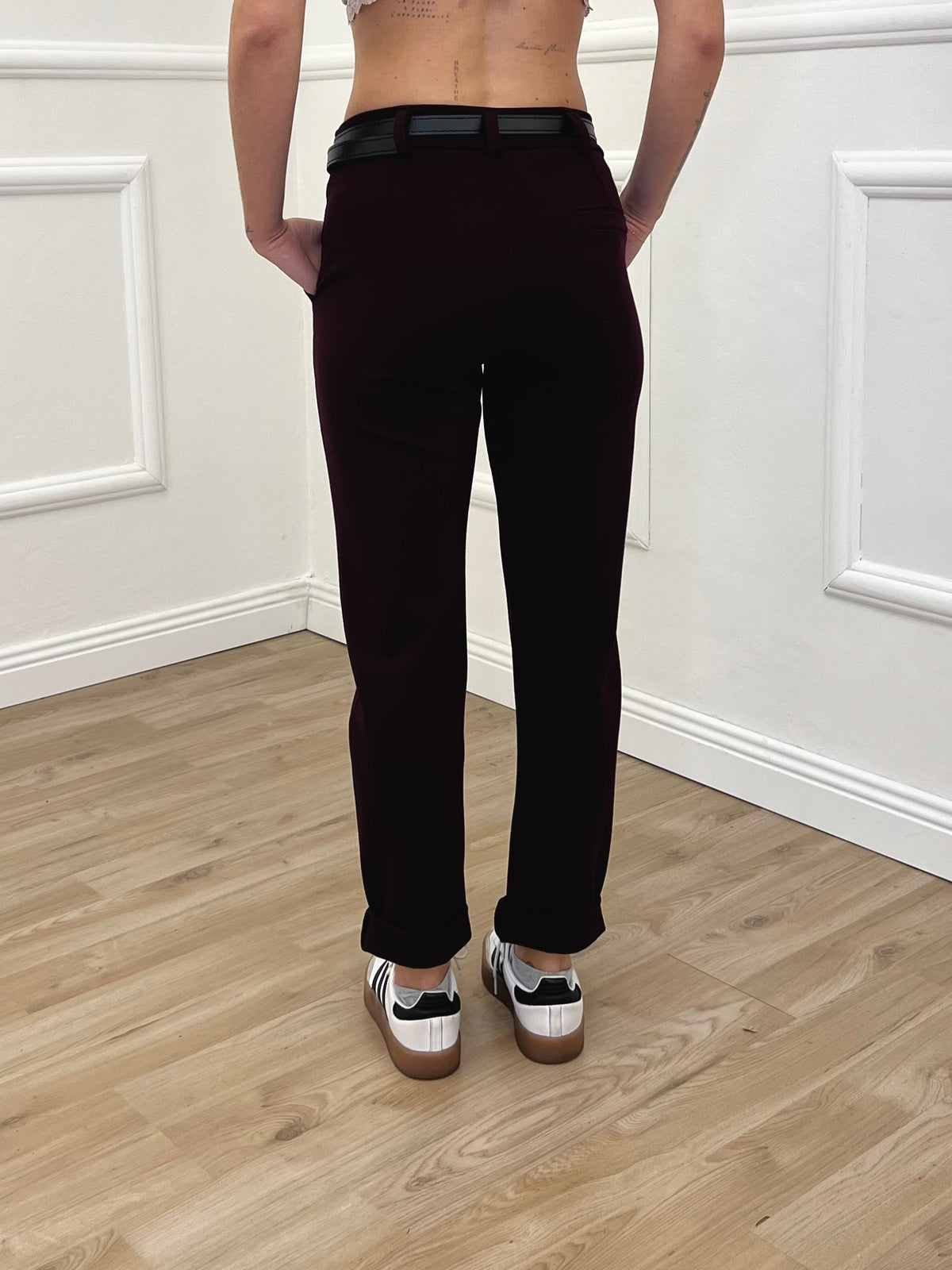 Pantalone a Sigaretta Punto Milano 2893 Burgundy