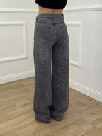 Jeans Palazzo Strass 9290 Grigio