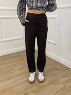 Pantalone Regular Gabardine 83487 Marrone