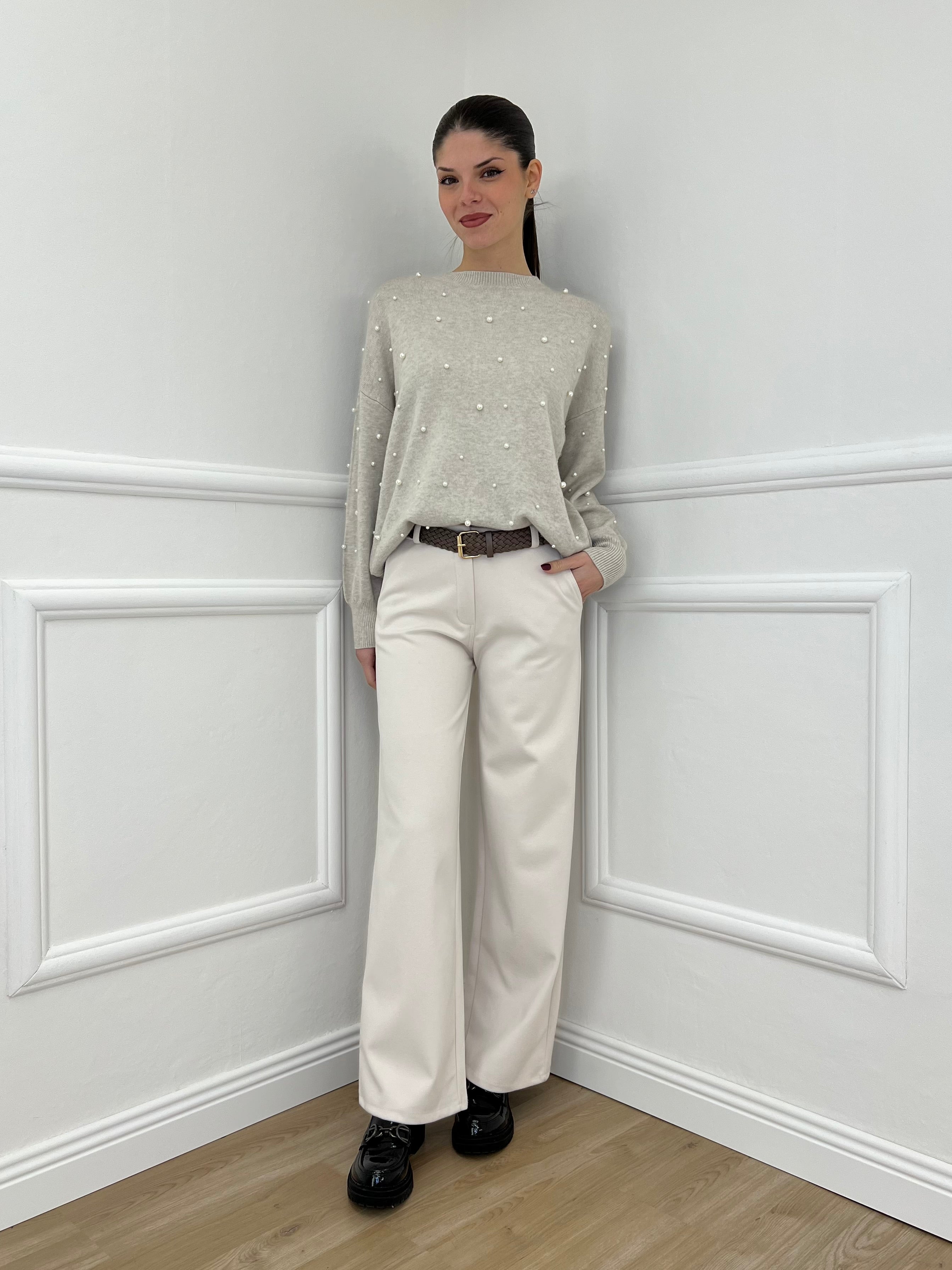 Pantalone Smerigliato 575 Panna