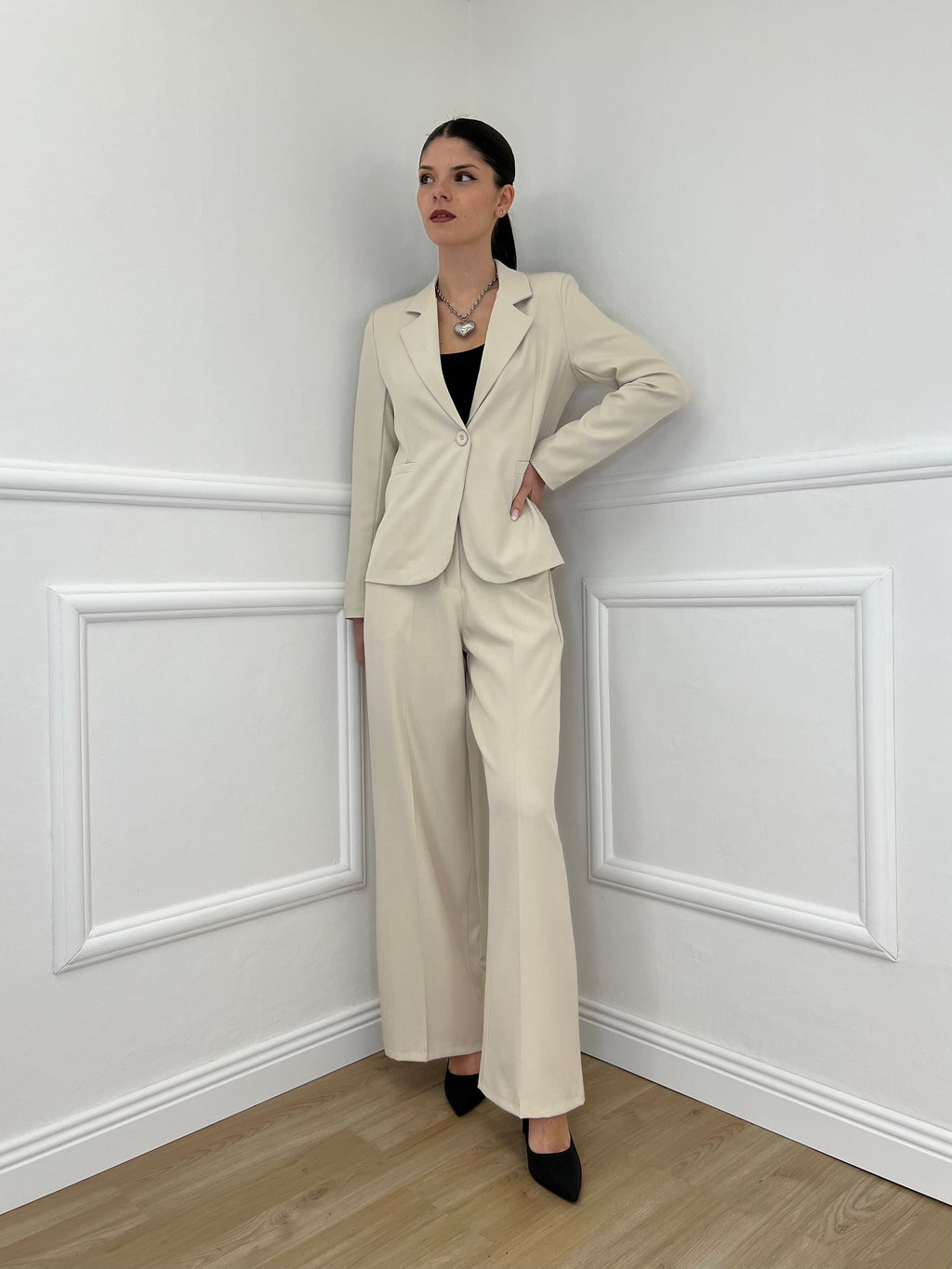 Pantalone Gabardine Straight Fit 8799 Beige