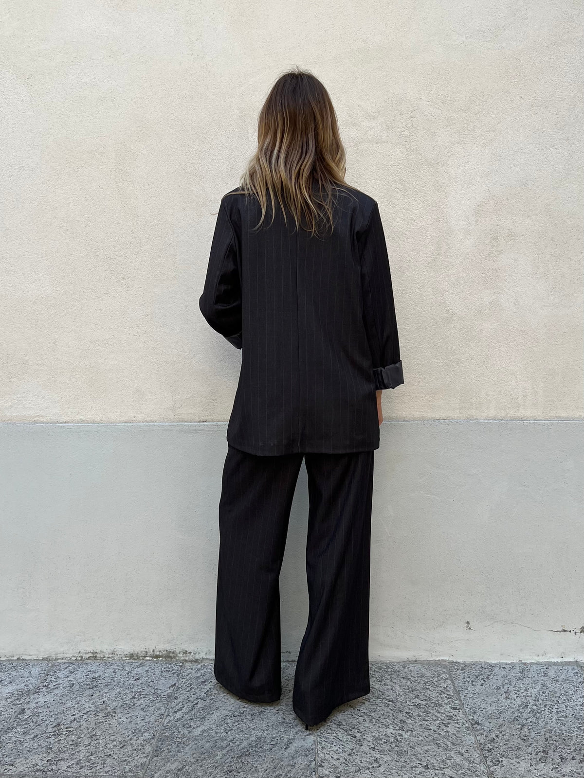 Blazer Over Gessato 5898 Grigio