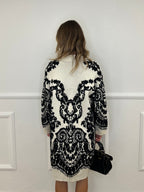 Cardigan Cappotto Jacquard 8201 Bianco