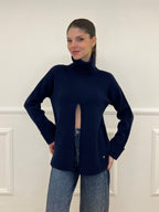 Maglia Spacco 10834 Blu