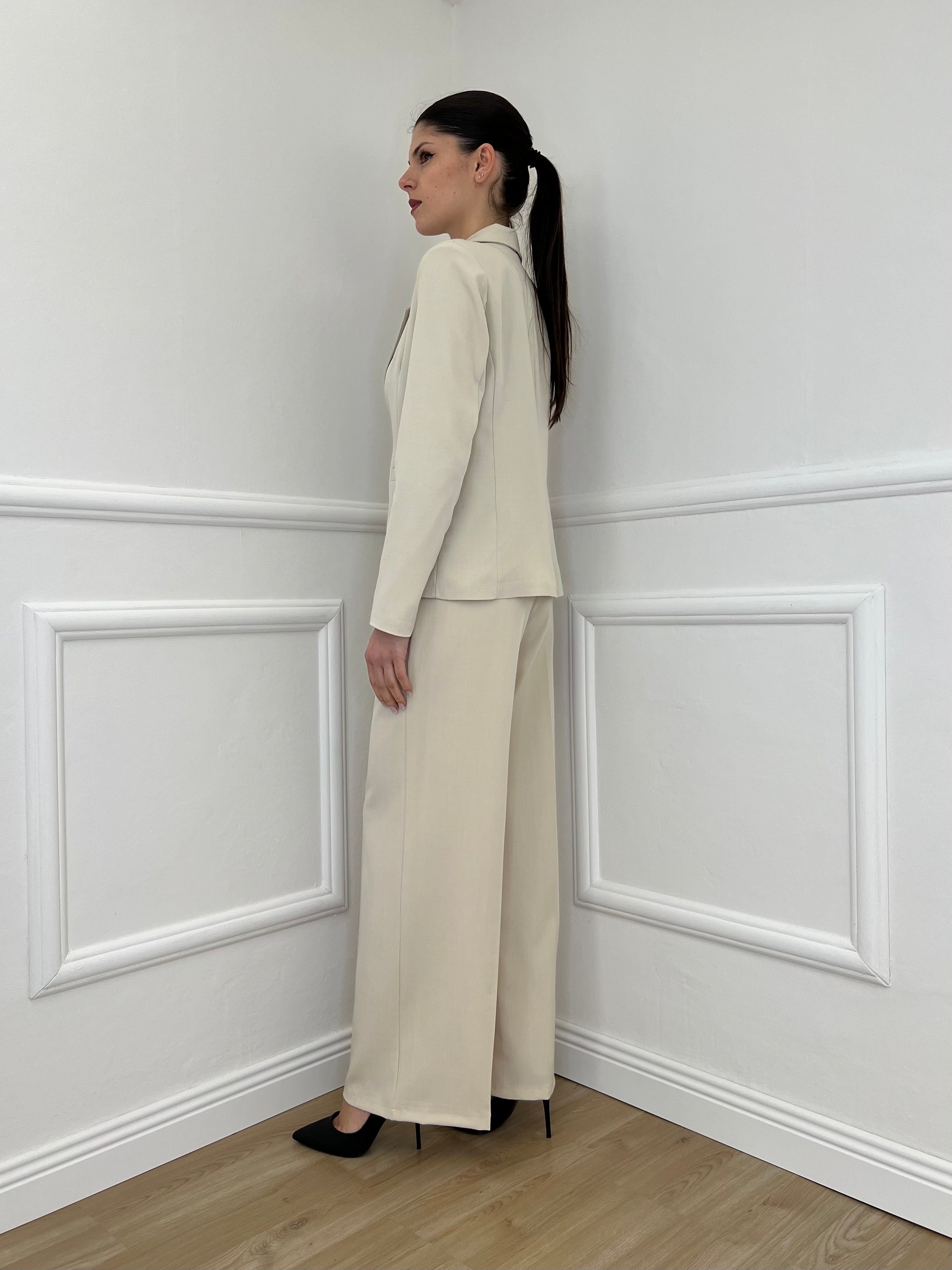 Pantalone Gabardine Straight Fit 8799 Beige