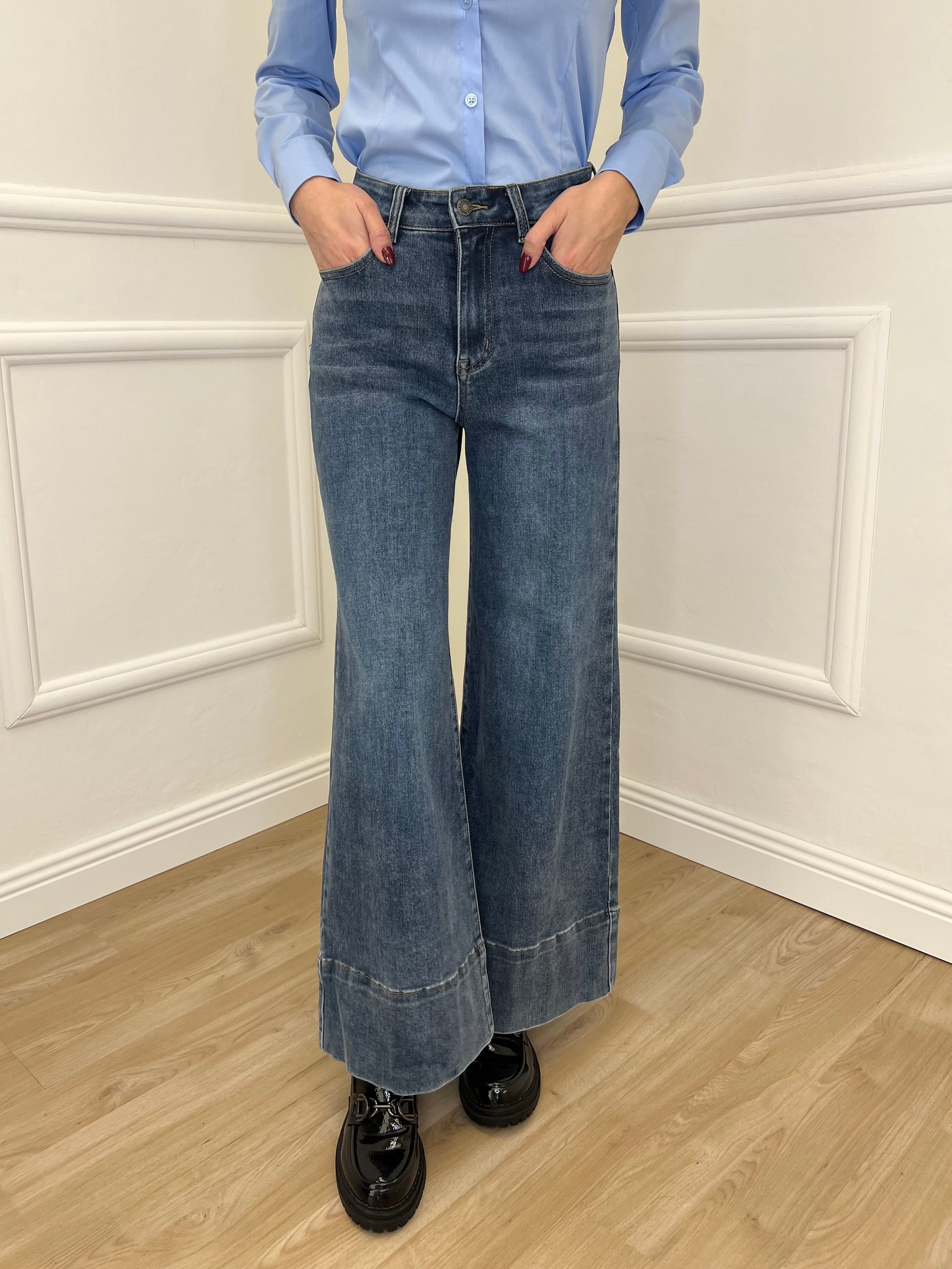 Jeans Wide Leg Orlo P281-1