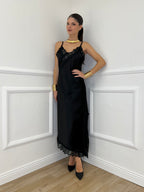 Abito Asimmetrico Pizzo 19690 Nero