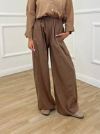 Pantalone a Palazzo Cotone 826121 Coccio