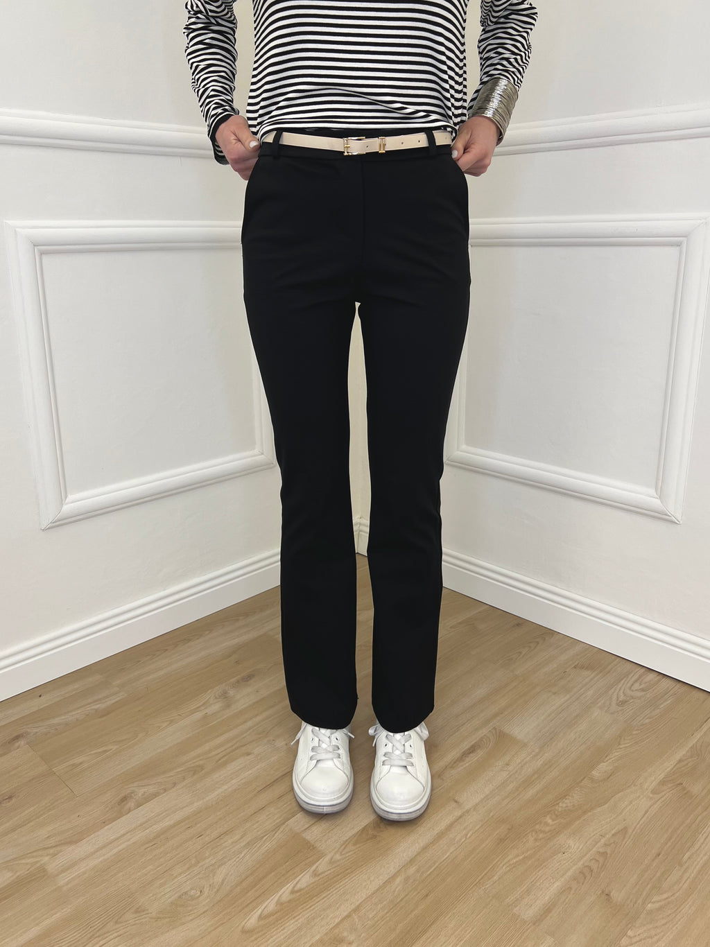 Pantalone Flare Cintura 26513 Nero