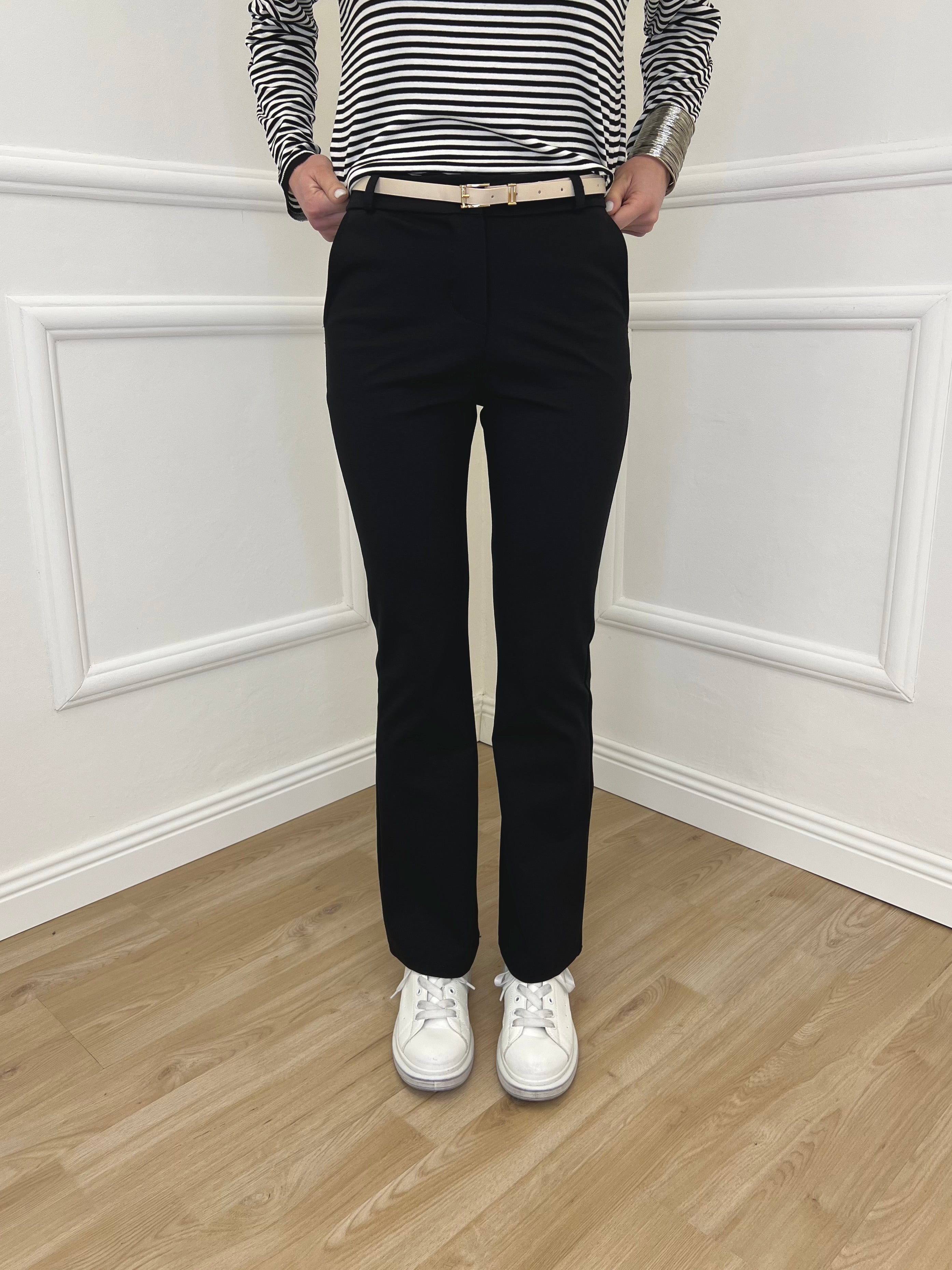 Pantalone Flare Cintura 26513 Nero