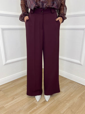Pantalone Fluido 7229 Burgundy
