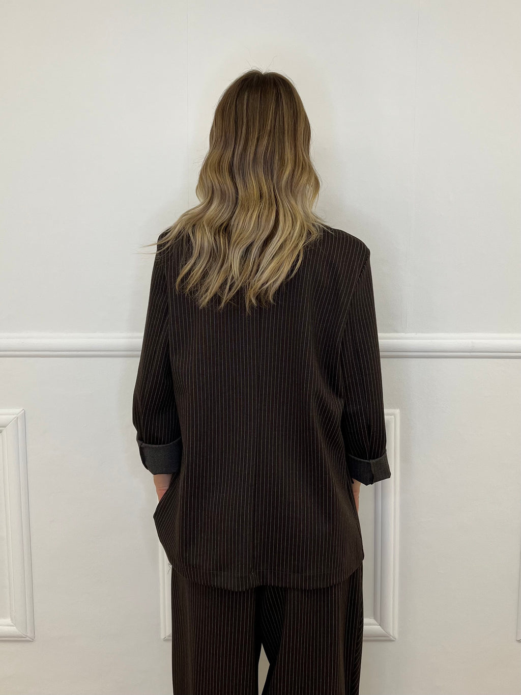 Giacca Gessata PM 5960 Marrone