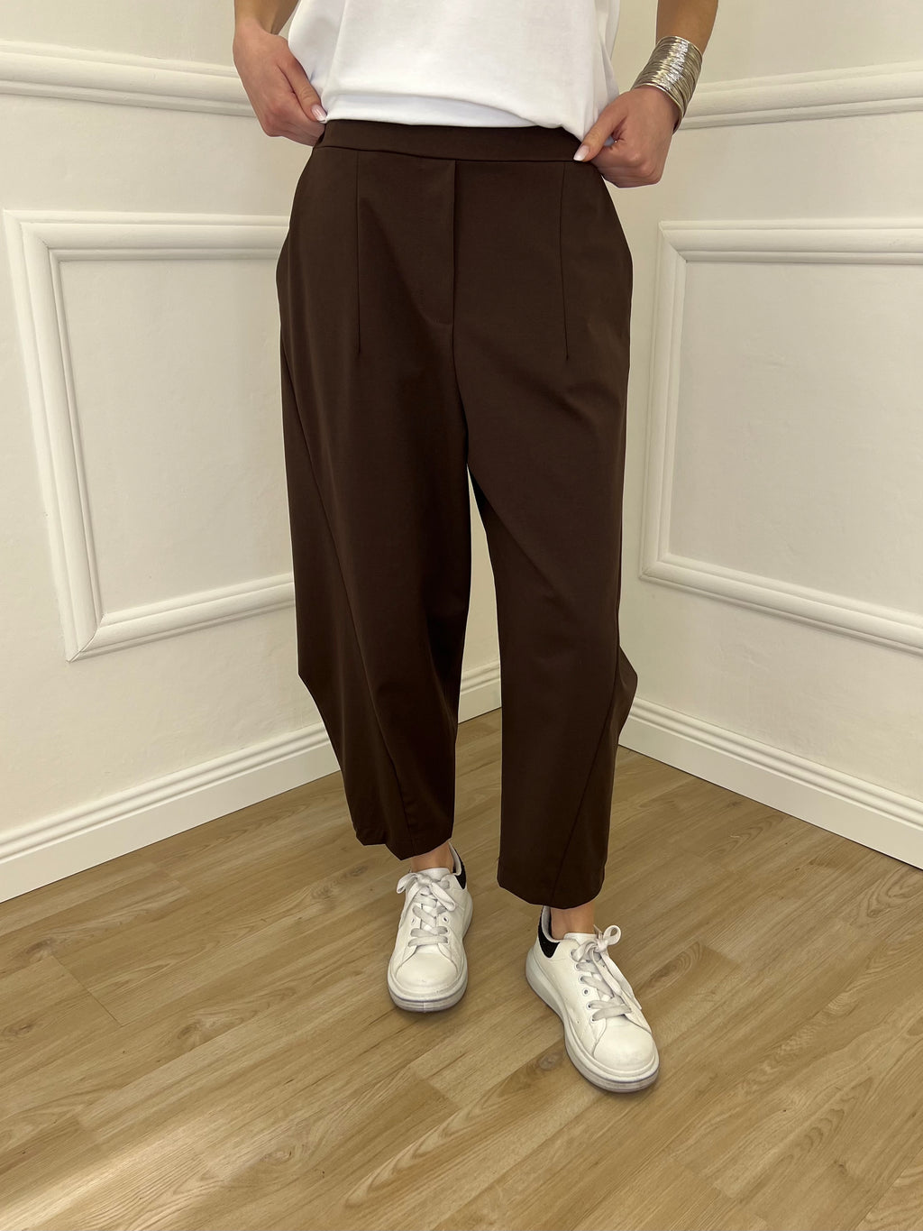 Pantalone Balloon Punto Milano 9516 Moro