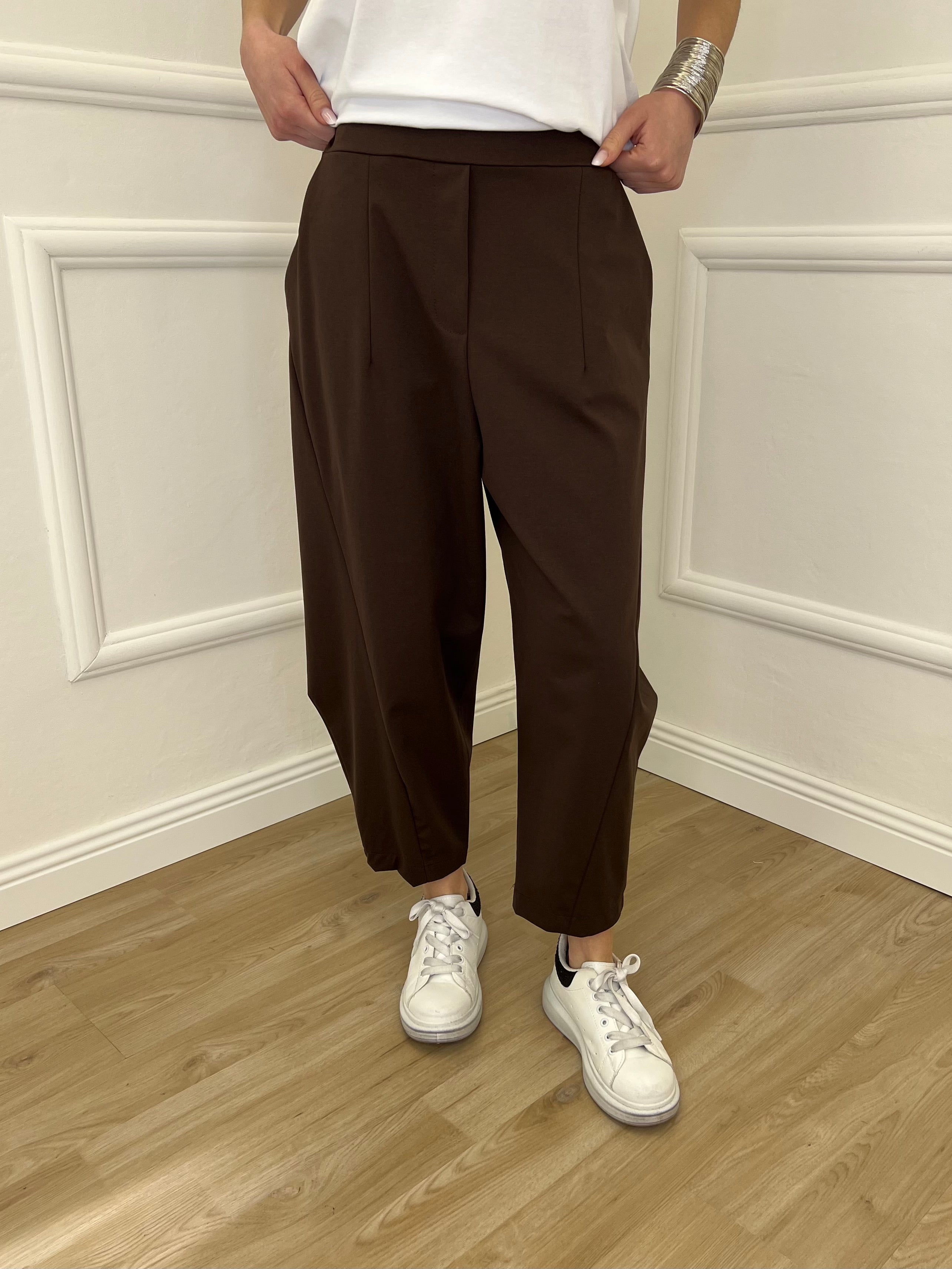 Pantalone Balloon Punto Milano 9516 Moro