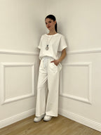 Panta Palazzo Punto Milano 8178 Bianco