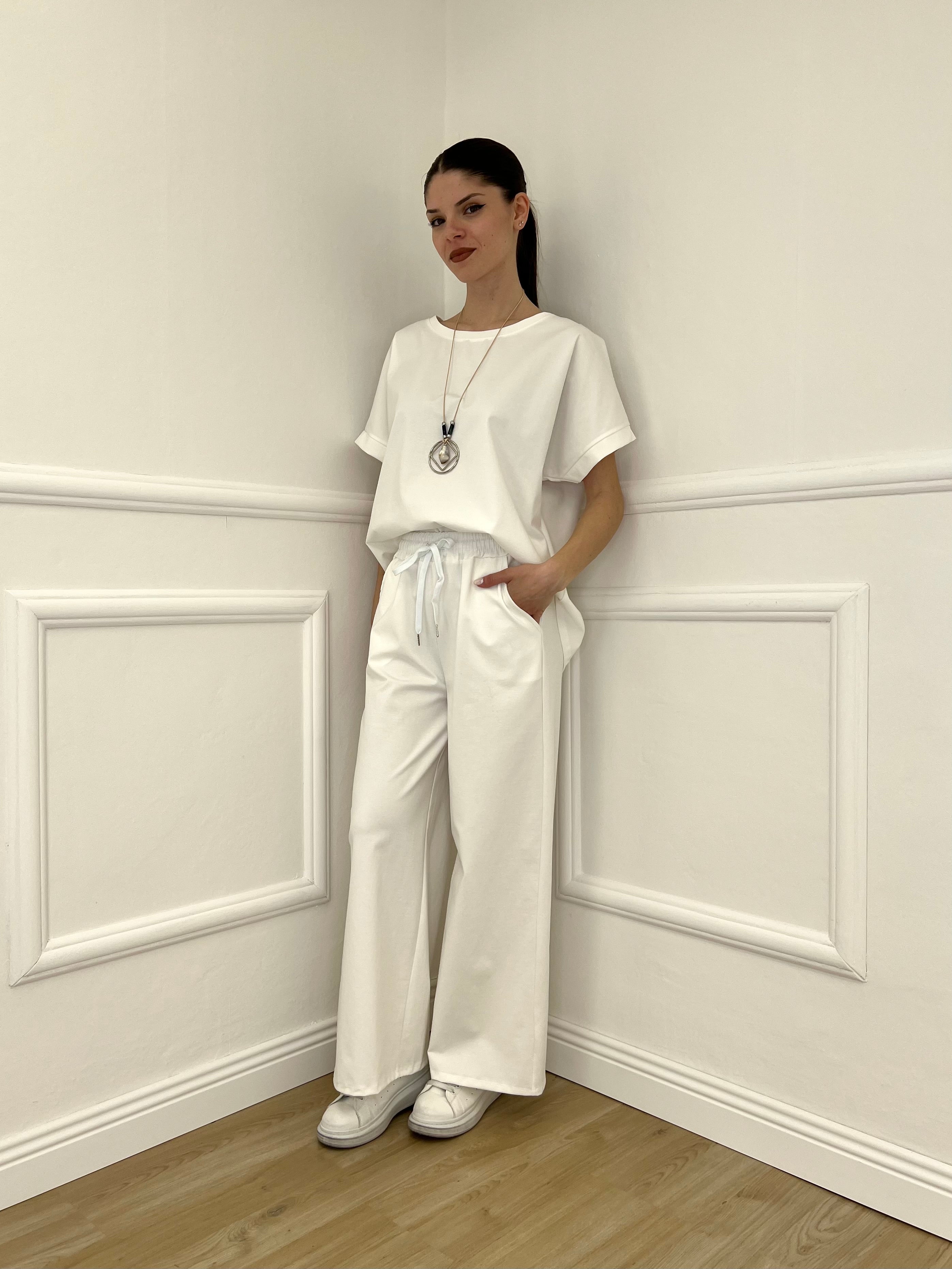 Panta Palazzo Punto Milano 8178 Bianco