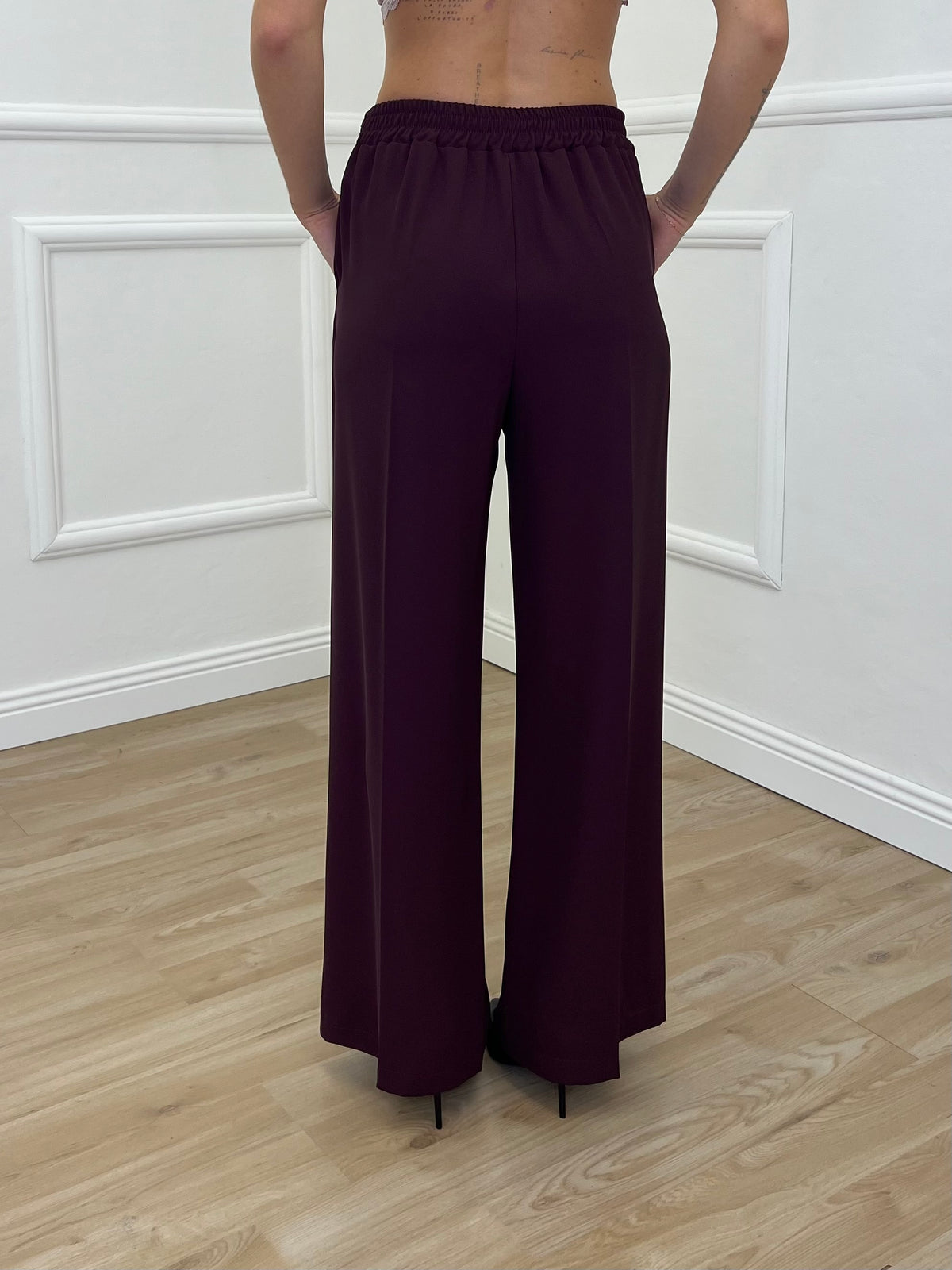 Pantalone Fluido Cady 7270 Burgundy
