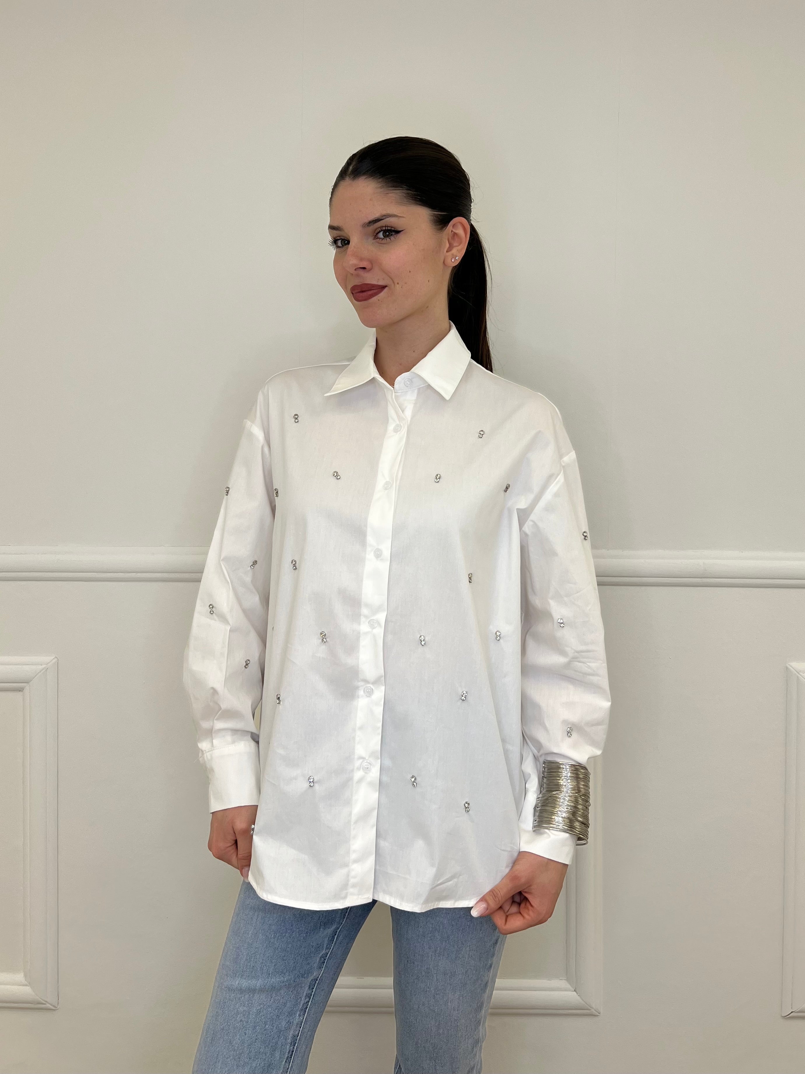 Camicia Over Cristalli 2511 Bianco