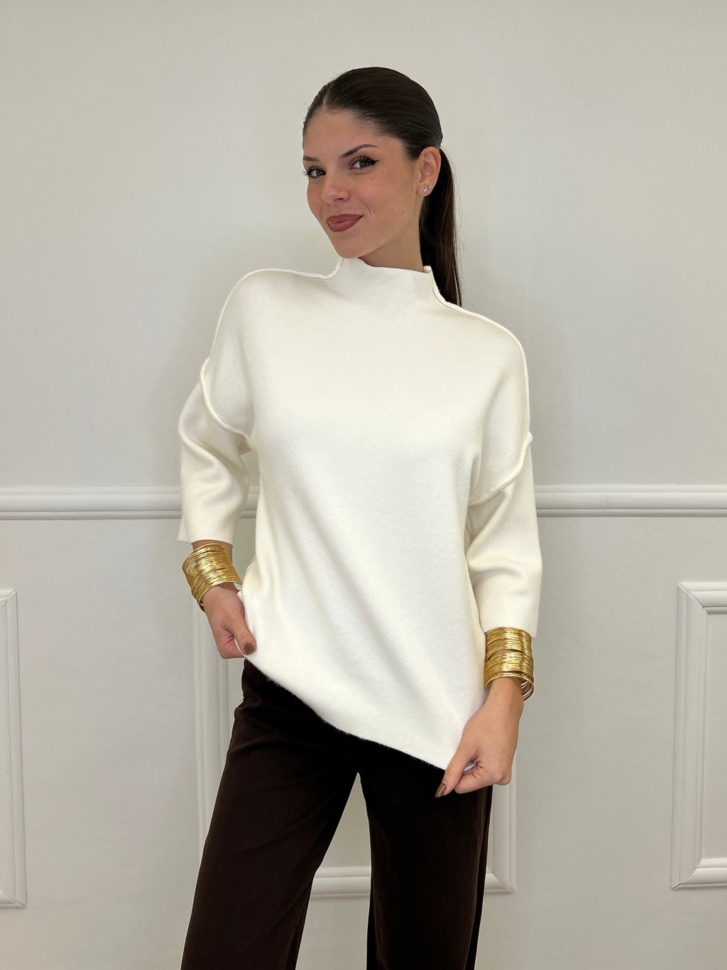 Maglia Profili 8162 Panna