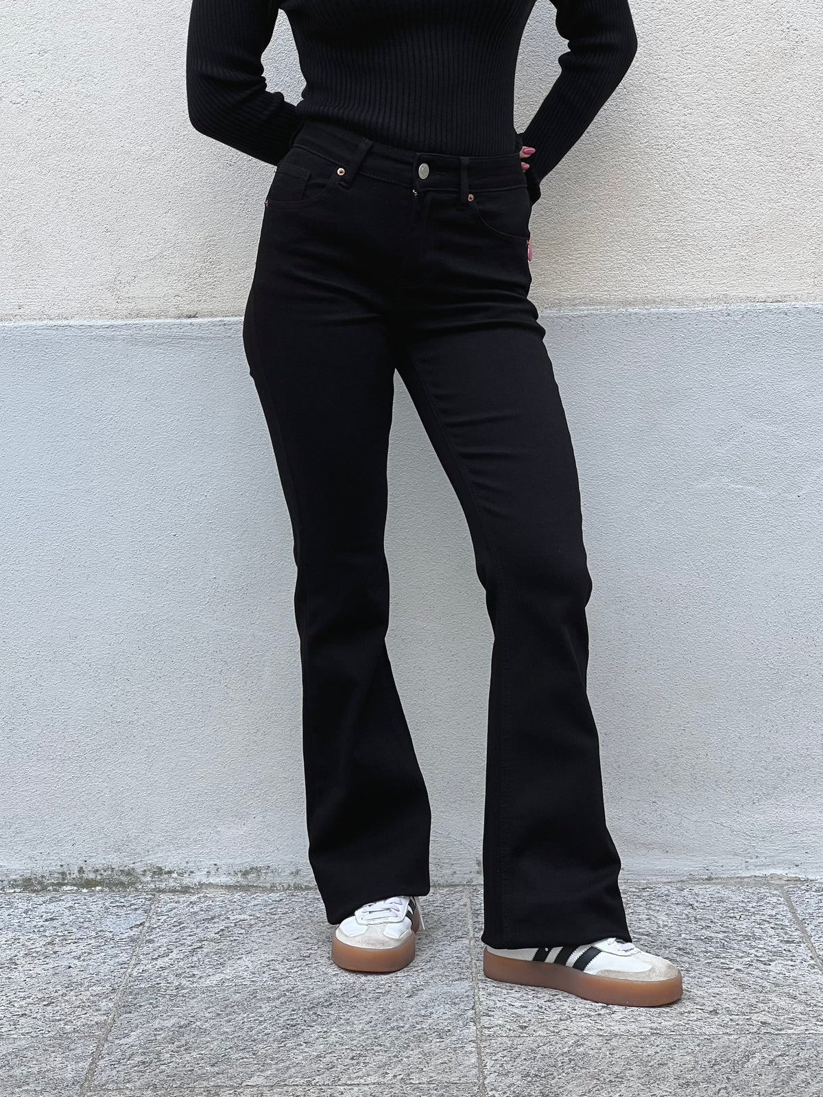 Jeans Flare Y623 Nero
