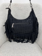 Borsa Hobo Scamosciata Frange 90677
